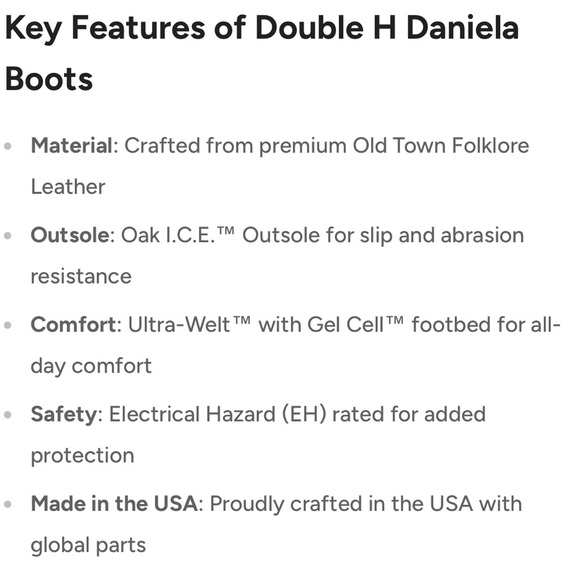 Double H Women’s Daniela 12” Brown Leather Western Work Boots Size 8 - Picture 7 of 10